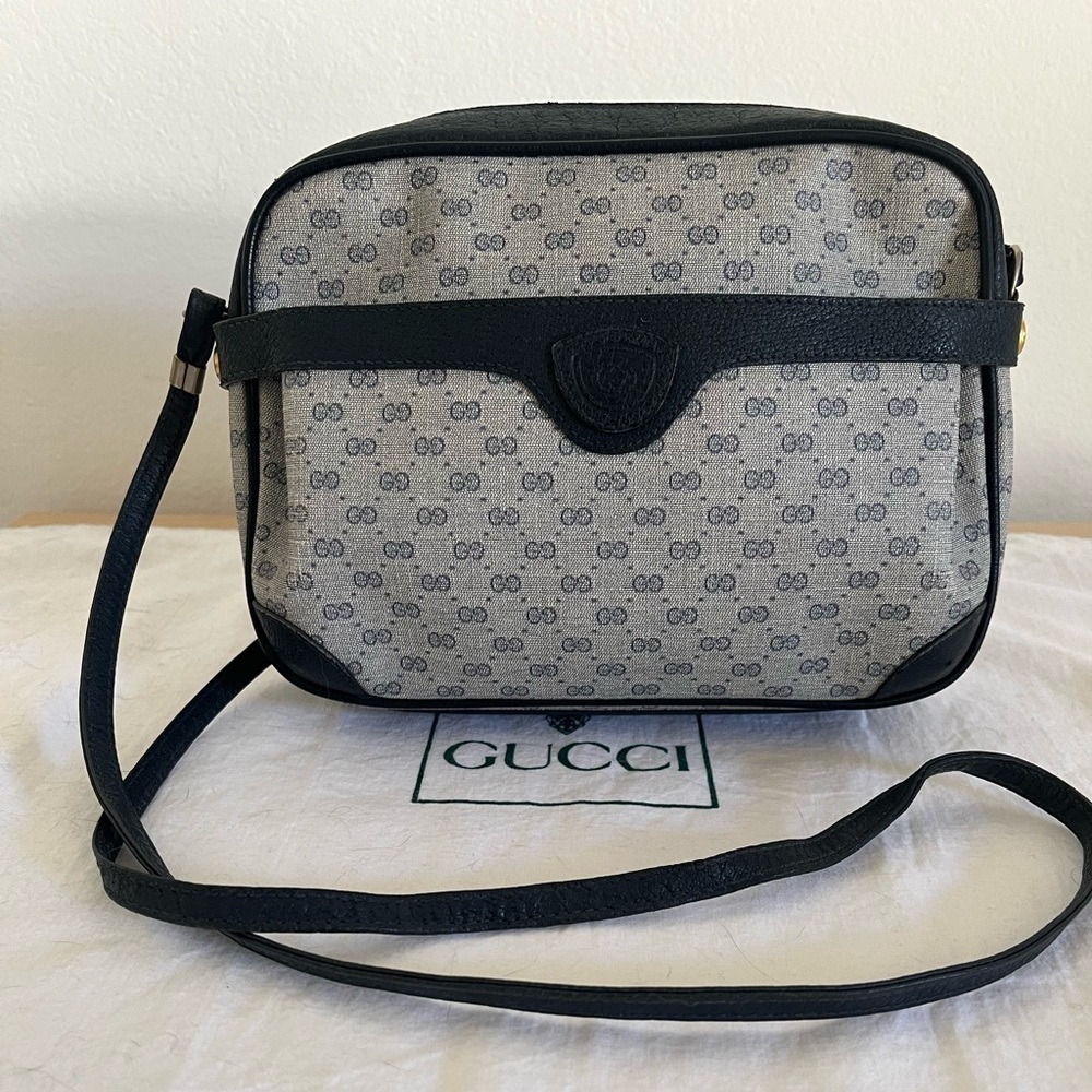Gucci Micro GG Crossbody Blue Rare 1980’s